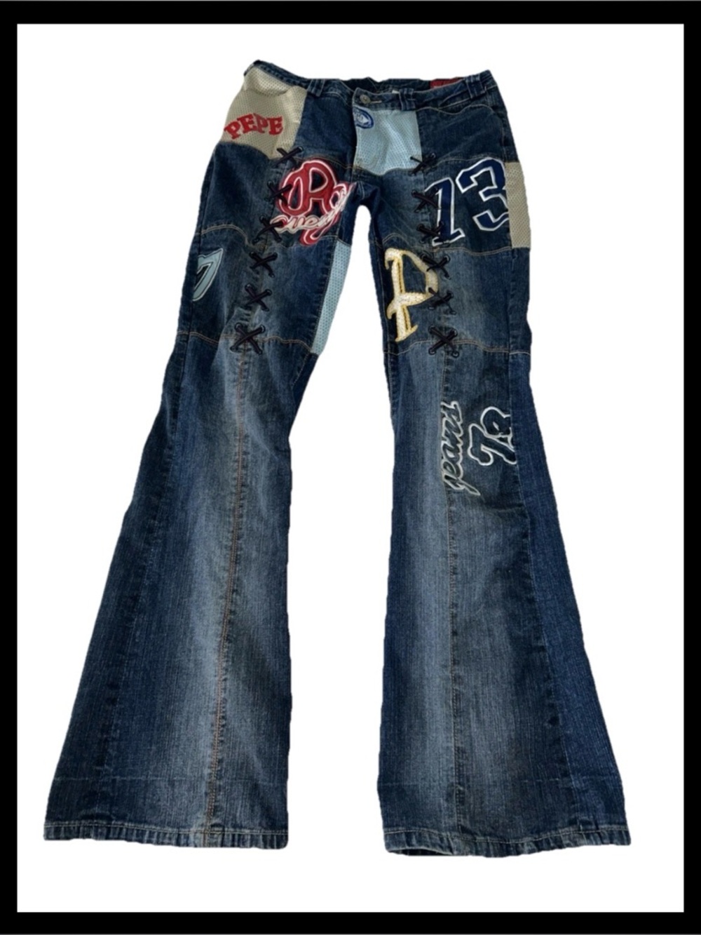 Vintage Y2K Pepe London 30th Anniversary Jeans Patchwork Stitched Women’s 31